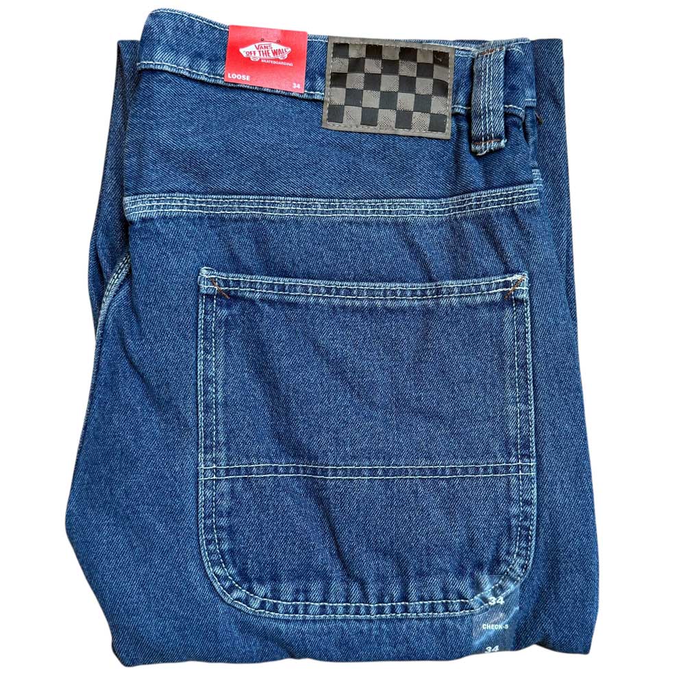 VN000KXMAHU Skate Check 5 Loose Vintage Indigo Denim Vans Pant
