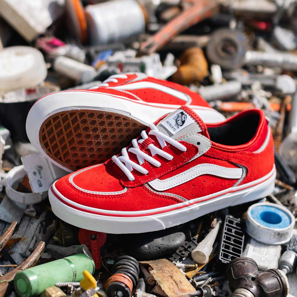VN0A2Z3ORED Red Rowley Vans Suede Skateboarding Shoes