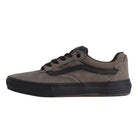 Vans Skate Kyle Walker Wafflecup Ripstop Bungee VN000DA49JC low-top grey suede and ripstop skate shoe featuring a black side stripe, black laces, and a black rubber sole.