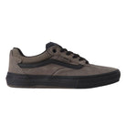 Vans Skate Kyle Walker Wafflecup Ripstop Bungee VN000DA49JC Suede Rubber Skateboarding Shoes in low-top taupe suede with black laces, a black side stripe, and a dark rubber sole.