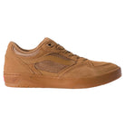 Vans Skate Rowan Z3 VN000V74GWT Chipmunk Suede Skateboard Shoes feature tan suede and mesh low-tops with a brown rubber sole, signature side stripe detail, red heel accent, and built-in impact protection for enhanced comfort.