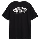 The Vans Tee Skate Double Standard Black White VN000SYDY28 features a bold white Off The Wall skateboard logo on the back—a must-have black and white T-shirt for skate enthusiasts.
