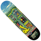 The Victorians 8.5x31.75 Hewitt Anti Hero Deck Skateboard features a surreal Lou Barberio illustration of a Victorian house, whimsical figures, cosmic elements, Grimple Stix branding, and vibrant multicolor gradient veneers.