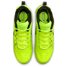 Top view of Volt Black IB6212701 Air MAX Ishod Nike SB skateboarding shoes, featuring bright neon yellow color, black accents and heel tabs, ISHOD branding on the insoles, and signature Max Air cushioning for comfort.