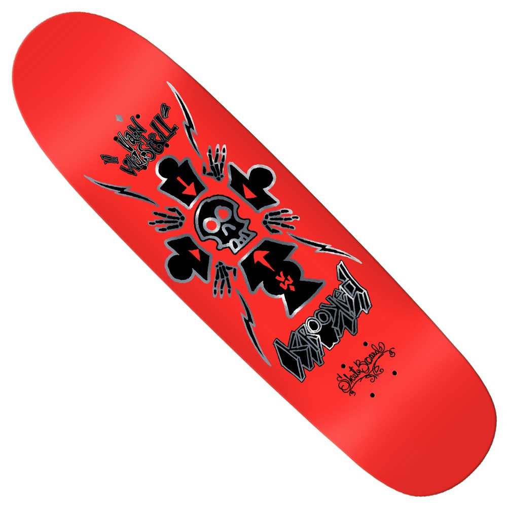 Wastell Redux 8.6x31.8 Red Krooked Skateboard Deck