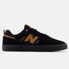 The White Black 306 BON New Balance Numeric Suede Skateboarding Shoes have a vulcanized sole, white and black colorway, and athletic style. This Jamie Foy pro model features the signature branding and is built for skate performance.