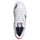 Top view of White Brown Tekkira HQ4814 adidas Skateboarding suede leather shoes, featuring white laces and the adidas logo on the tongue.