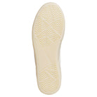 The image displays the beige sole of the White White KJ0192 Tyshawn Adidas Skateboarding Leather Shoes, featuring a herringbone tread pattern and the adidas logo embossed at the center—an iconic detail that emphasizes their stylish design and skate performance.