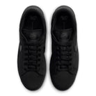 A top-down view of black Zoom Tennis Classic HF7386003 Black Black Suede Nike SB Skateboarding Shoes, a pair of tennis-inspired low-top sneakers.