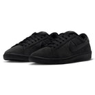 Zoom Tennis Classic HF7386003 Black Black Suede Nike SB Skateboarding Shoes featuring black suede low-top leather, tonal laces, tonal soles, and Zoom Air cushioning.