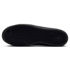 Zoom Tennis Classic HF7386003 Black Black Suede Nike SB Skateboarding Shoes featuring a black leather sneaker sole with a herringbone traction pattern, Zoom Air cushioning, and a swoosh logo near the heel.