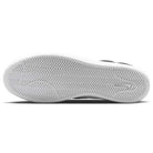 The image displays the white sole of the Zoom Tennis Classic HF7386004 Black White Suede Nike SB Skateboarding Shoe, featuring a herringbone tread pattern and a small Nike Swoosh logo near the arch.