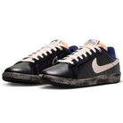 A pair of Zoom Tennis Classic x Rassvet IO9846400 Blue Void Sail Nike SB leather skateboarding shoes, featuring navy blue uppers, white accents, and textured soles, displayed side by side on a white background.