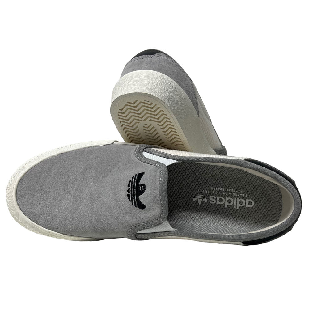 Adidas Shmoofoil Slip Light Grey White Black Suede Shoes