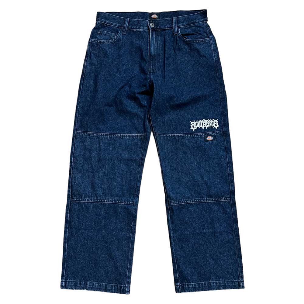 Dickies x Southside Loose Double Knee Jean Dark Blue DUR05SNB Texas White  Embroidery Skateshop Day