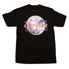 The Kanji Southside Black Tee by Nguyen Duc Hien is a black oversized streetwear T-shirt with a bold red “SOUTHSIDE” logo, large moon graphic, Japanese-style artwork, and white kanji on the back. Made from 100% cotton for comfort.