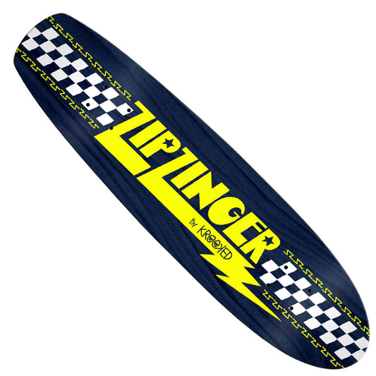 Krooked Deck Zip Zinger Navy Yellow 7.75 Shaped