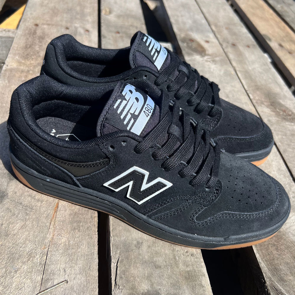 480 SBW New Balance Numeric Shoes Suede Black White Southside Skatepark Skateshop