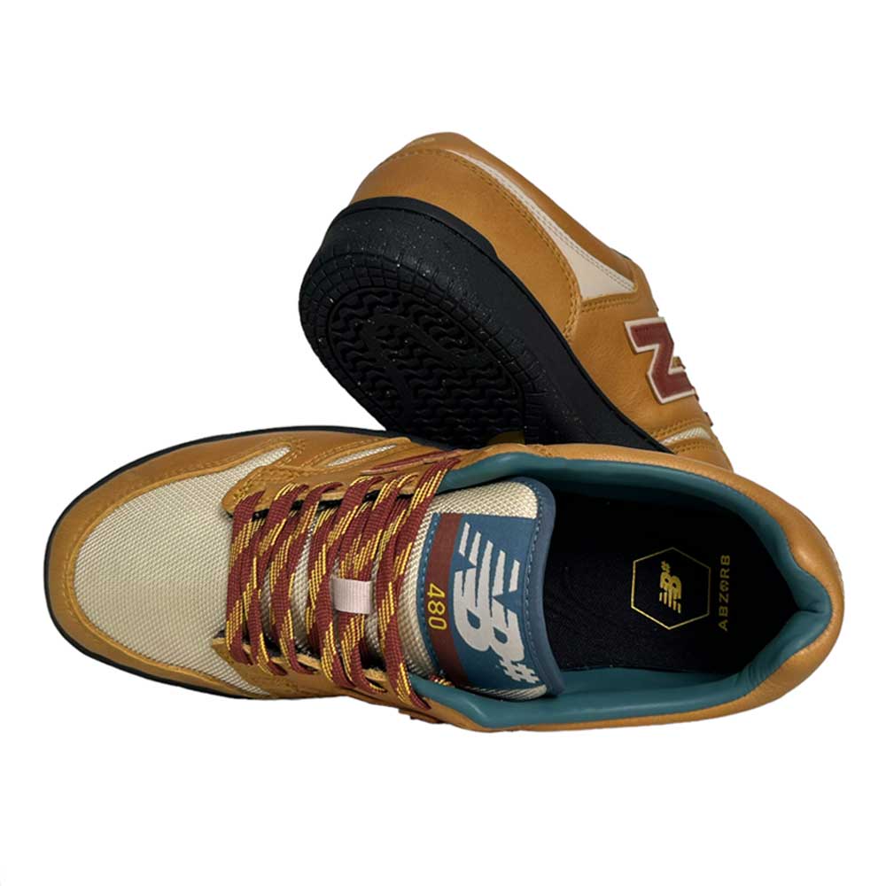 480 TRA New Balance Numeric Brown Red Suede Leather Shoes