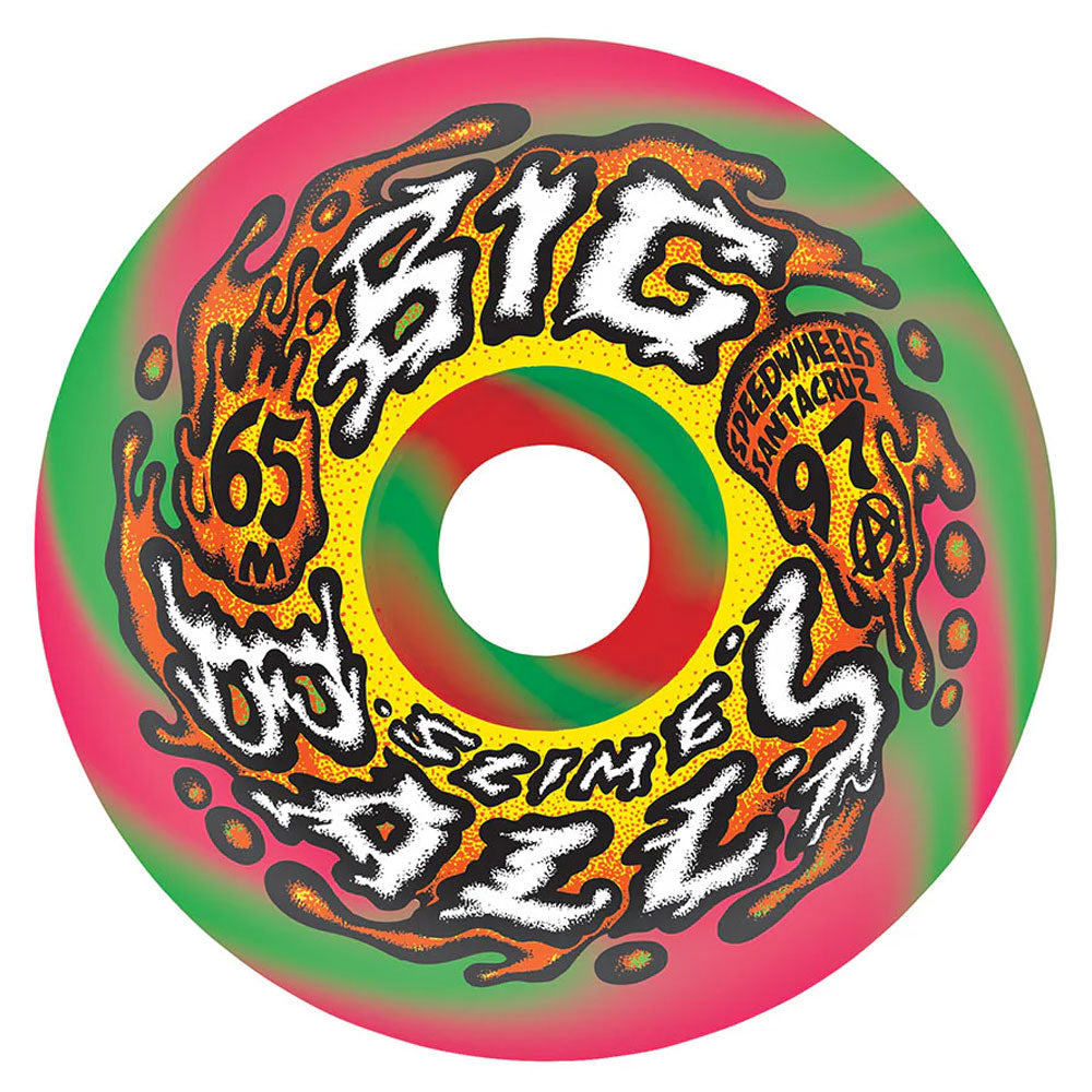 Slime Ball Big Balls Speedwheels 65mm97A Pink Green Swirl