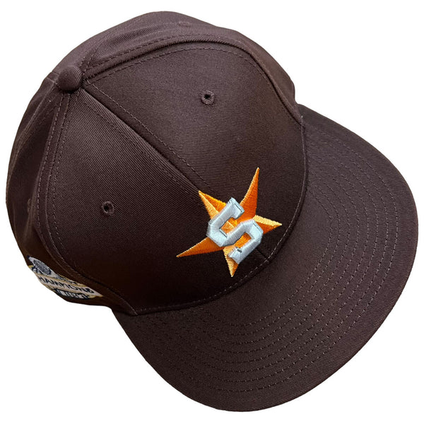 Custom Houston Astros Vintage Orange Mesh Trucker SnapBack Hat Cap