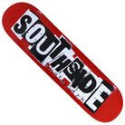 A Ransom Red Southside Skatepark Skateboard Deck featuring bold black and white SOUTHSIDE text with “Southside Skatepark” in smaller print below.