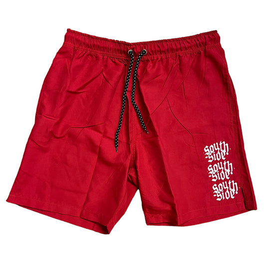 Southside Icon Water Short Embroidered Fire Red