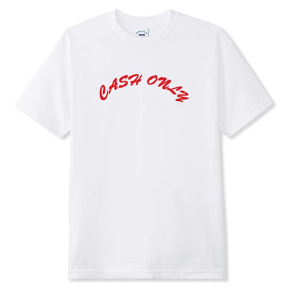 Stencil Logo Tee White Cash Only