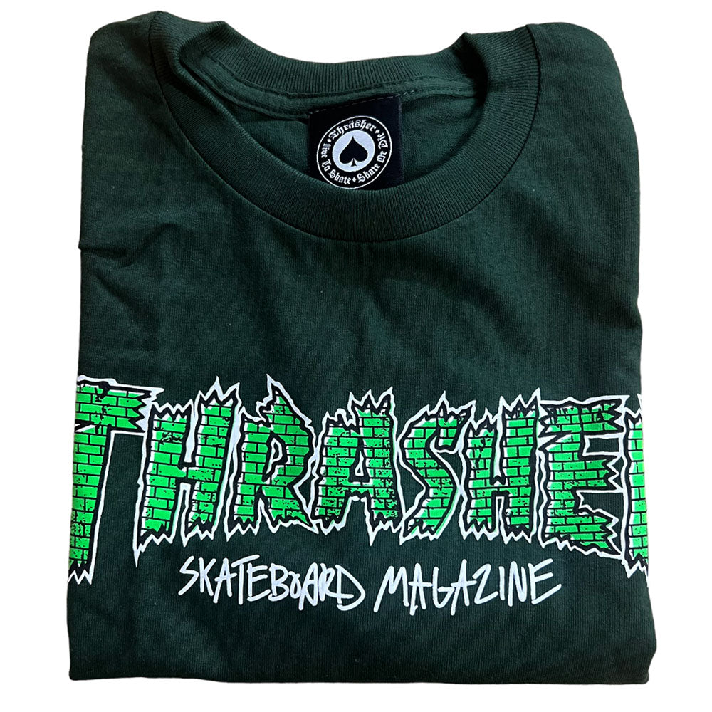 トップス THRASHER TEE Thrasher Tee Brick Green Forest Green – Southside Skatepark