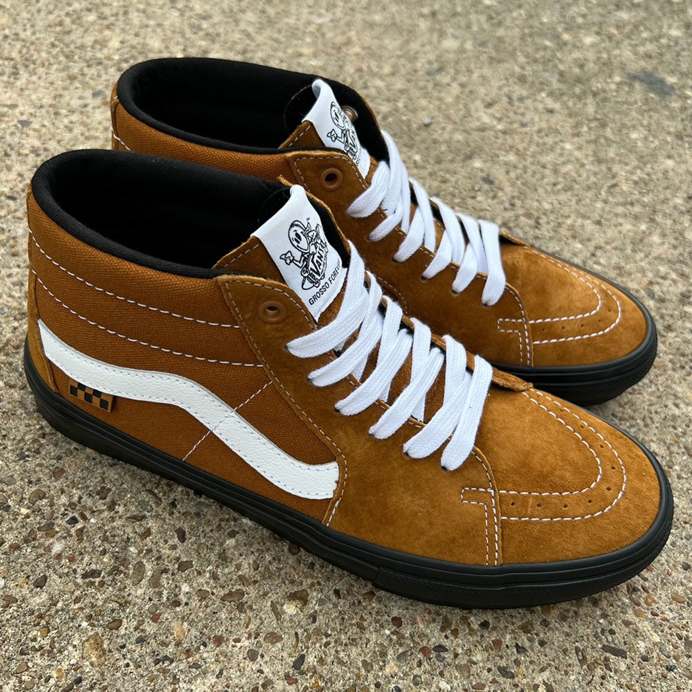 Vans sk8 mid brown sale