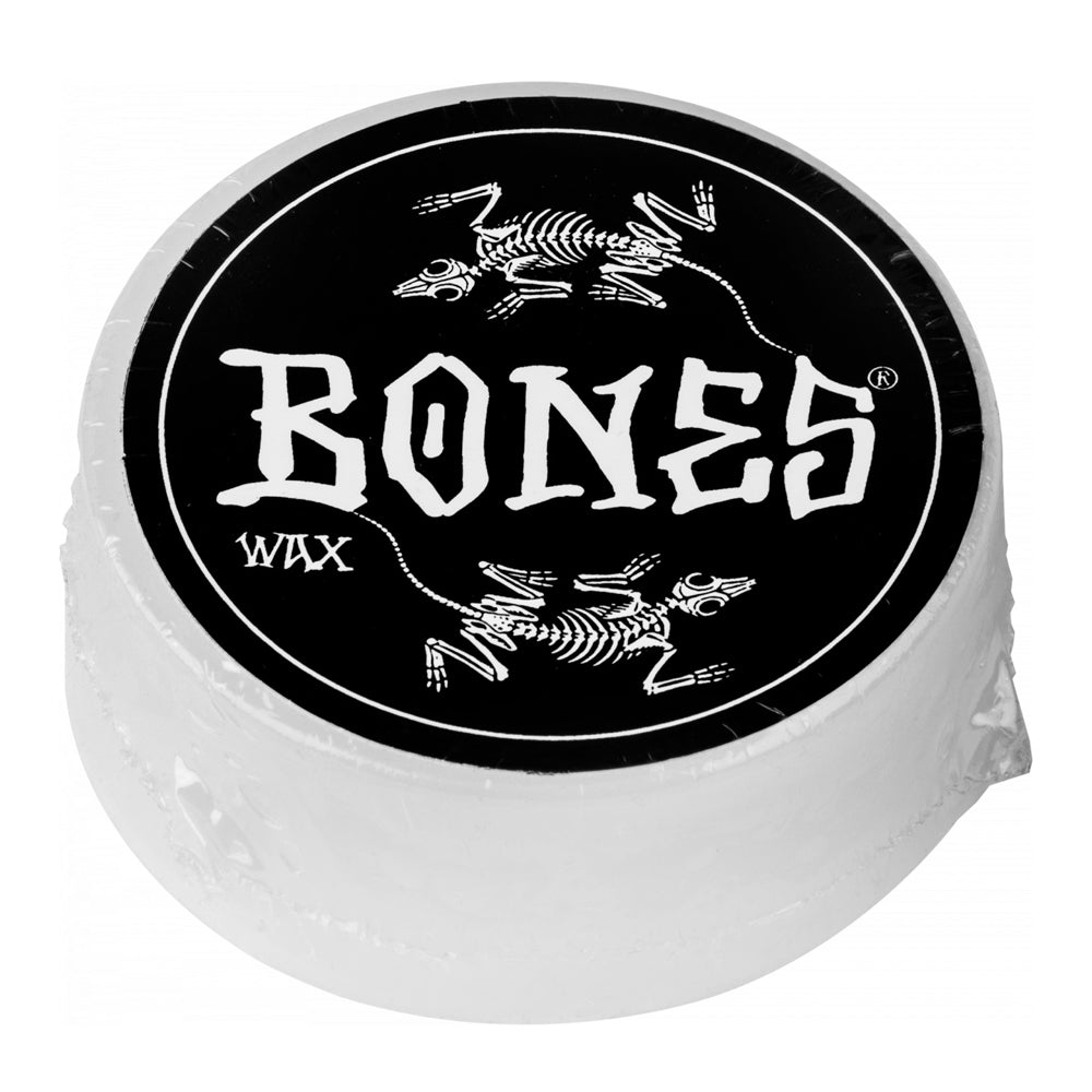 Bones Wax Vato 80 grams is a round puck with a black label featuring white skeleton lizard art and “BONES” in stylized Vato lettering.