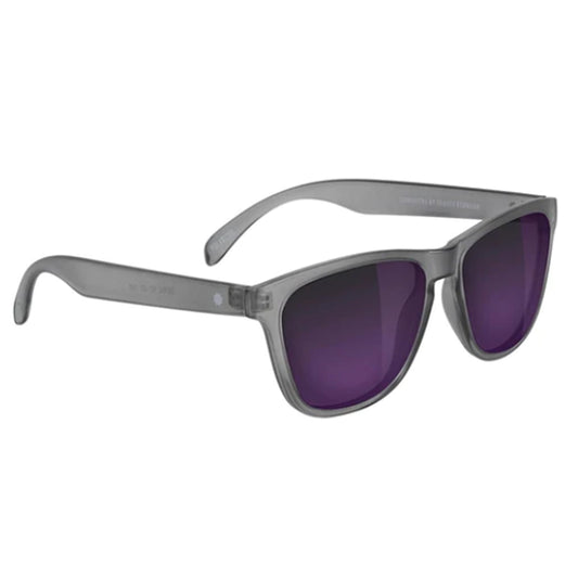 Glassy Deric Polarized Matte Transparent Dark Grey/Purple