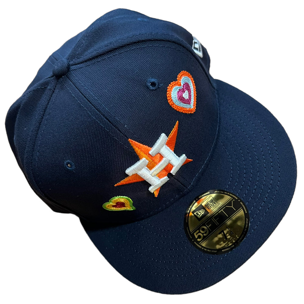 New Era Houston Astros Navy Chainstitchheart Edition 59FIFTY Fitted Hat