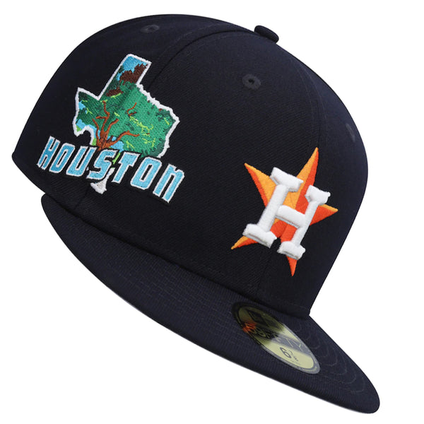 New Era Hat 5950 Houston Astros Fitted Groovy 7 1/8