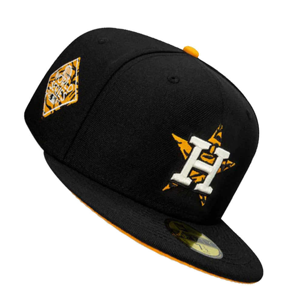 Houston Astros New Era 5950 Fitted Hat - Black/Black