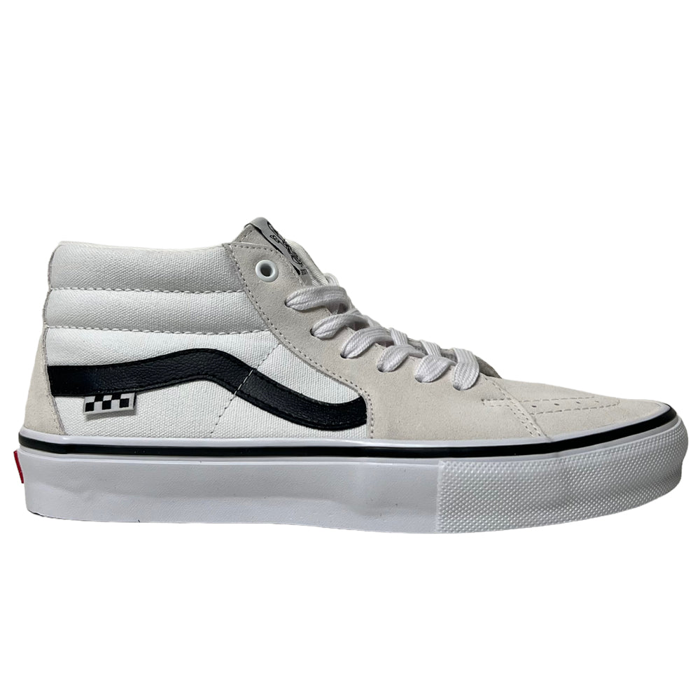 Vans Skate Grosso Mid White Black Suede Shoes