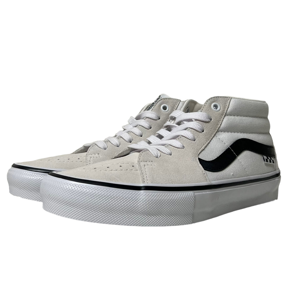 Vans Skate Grosso Mid White Black Suede Shoes