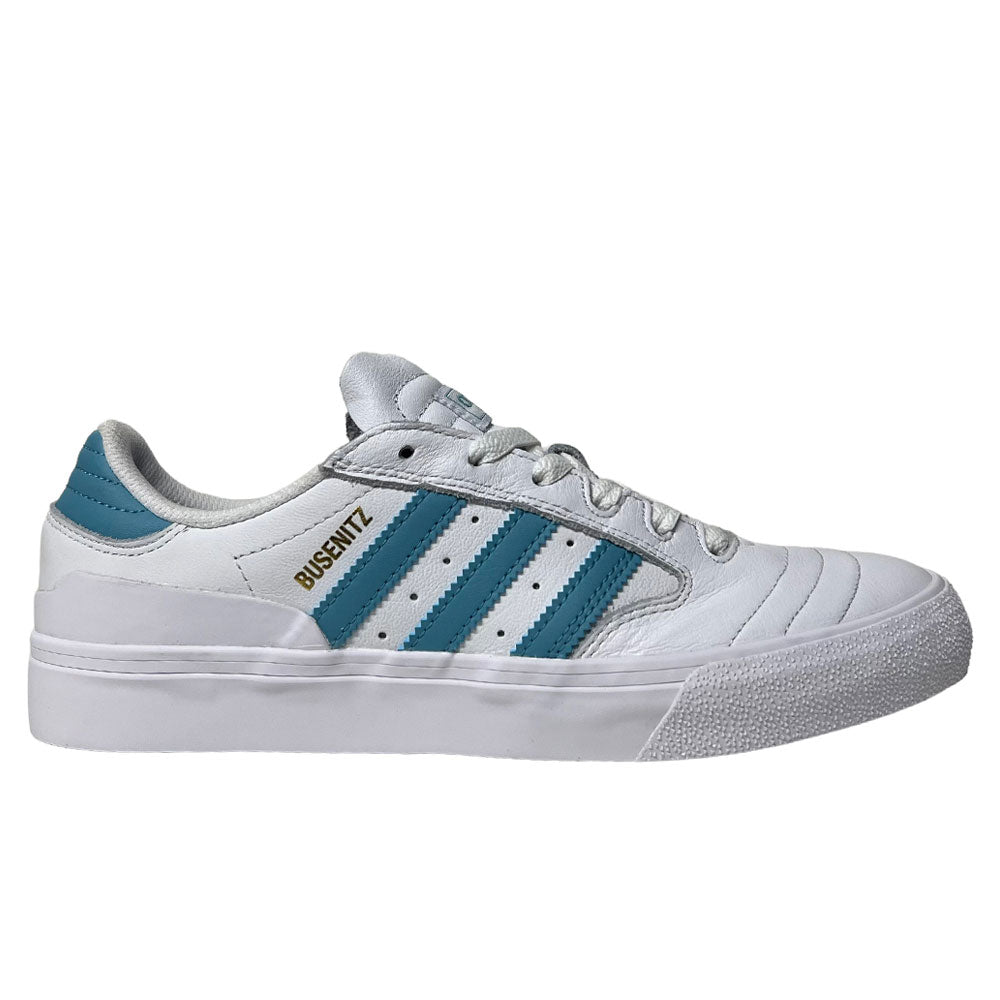 Adidas Busenitz Vulc II Blue Gold Metallic Leather Shoes