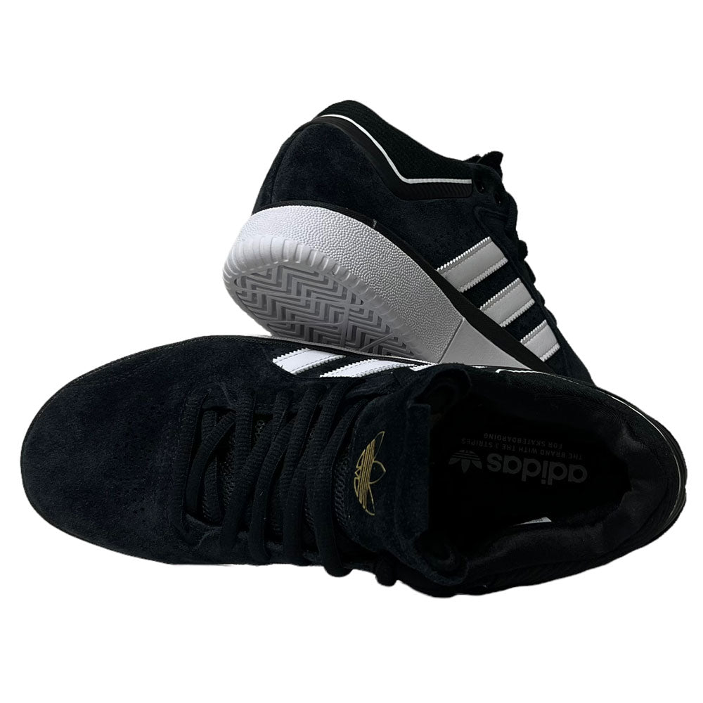 Adidas Tyshawn Core Black Gold Leather Shoes