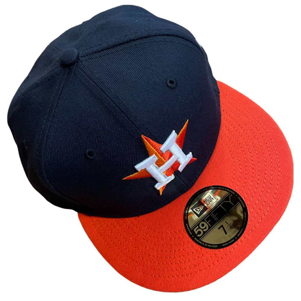 New Era Hat 5950 Houston Astros Fitted Navy Orange Bill 5950 Day 5950 Day