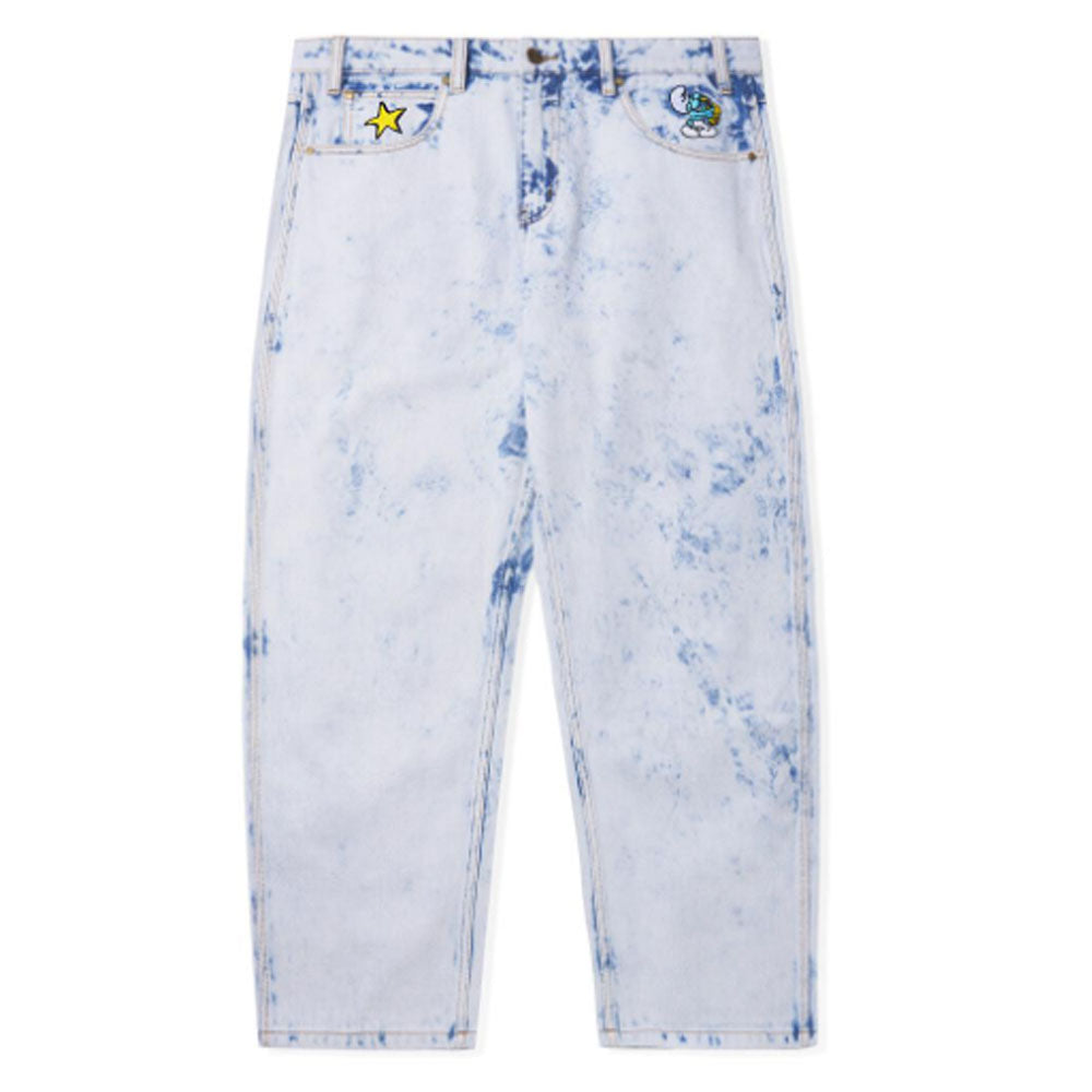 Butter Goods x Smurfs Pant Harmony Bleach Dye Indigo Denim