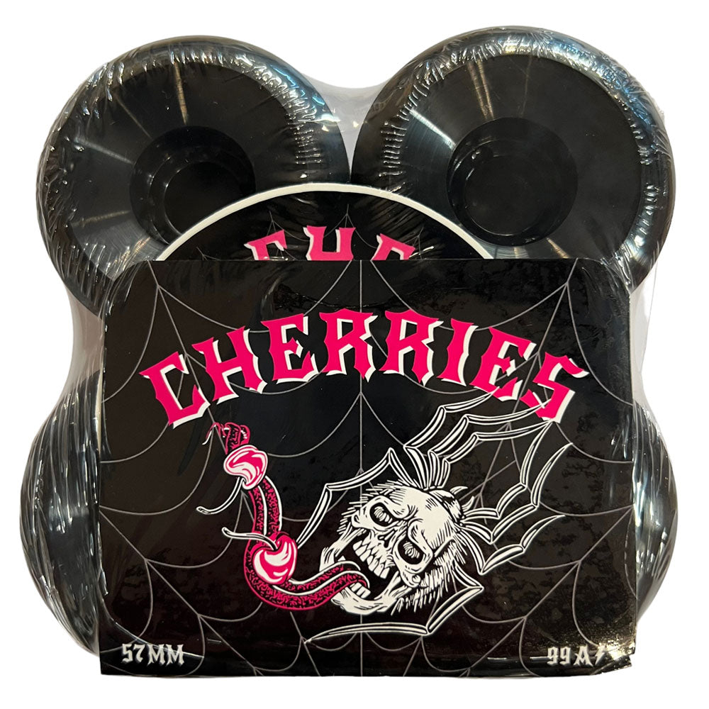 Cherries Wheels Cherry Spiders 57mm99A Skateboard Wheels Black