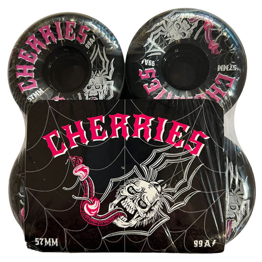 Cherries Wheels Cherry Spiders 57mm99A Skateboard Wheels Black