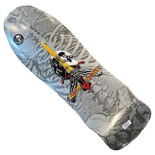 Powell Peralta Deck Geegah Sword and Skull Silver 9.75x29.8 Shaped