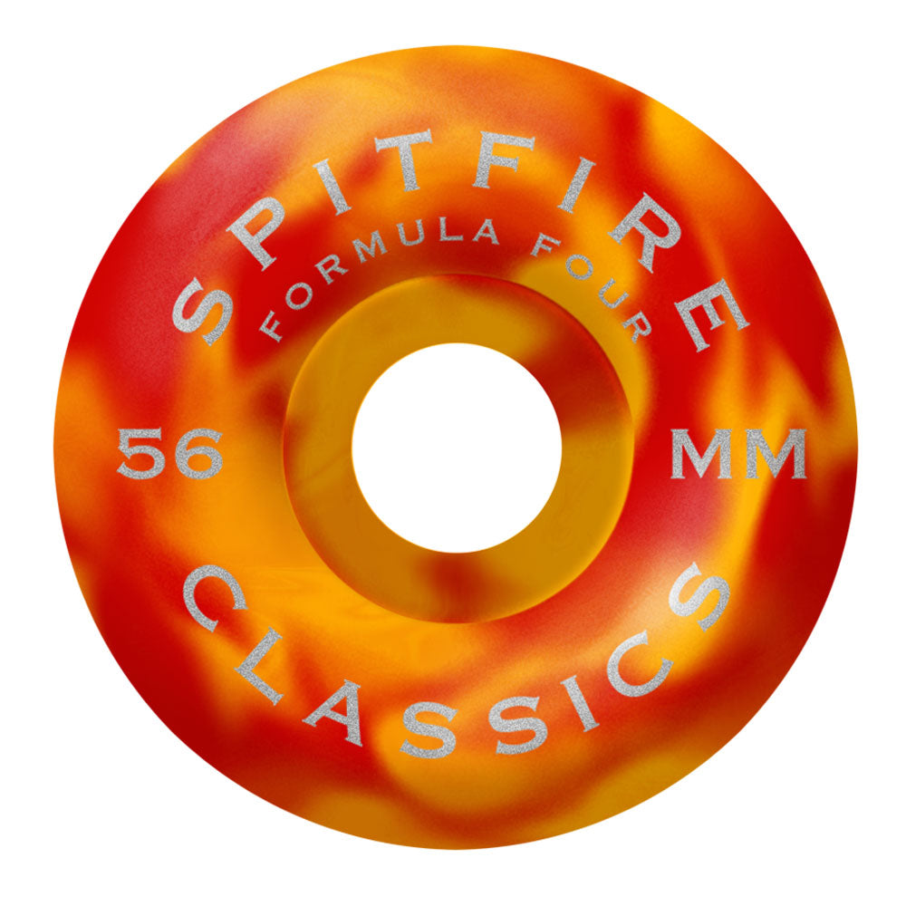 Spitfire Wheels F4 Classic 56mm99A Red Orange Swirl