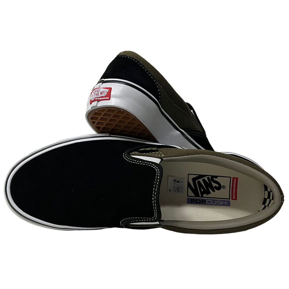 Vans Skate Slip On Dark Olive Suede Shoes